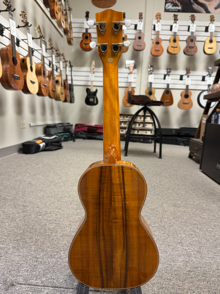 OHANA CK-350G Solid Koa Concert Ukulele w/Hard Shell Case