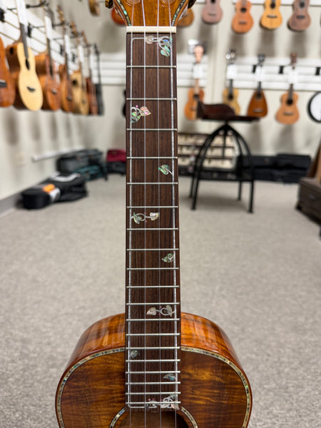 OHANA TK-575G Solid Premium Koa Tenor Ukulele w/Case - Limited Edition