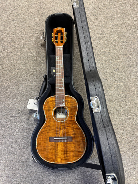 OHANA TK-575G Solid Premium Koa Tenor Ukulele w/Case - Limited Edition