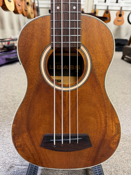 KALA Koa Acoustic/Electric U-Bass w/Case - Solid Koa Top UBASS