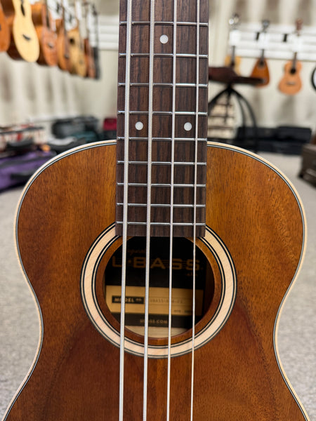 KALA Koa Acoustic/Electric U-Bass w/Case - Solid Koa Top UBASS