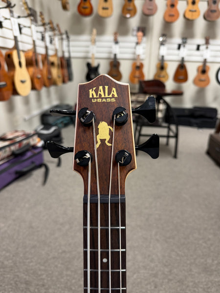 KALA Koa Acoustic/Electric U-Bass w/Case - Solid Koa Top UBASS