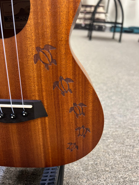 Islander by Kanile'a MT-4-HNS Mahogany Honu Tenor Ukulele - Turtle Inlay