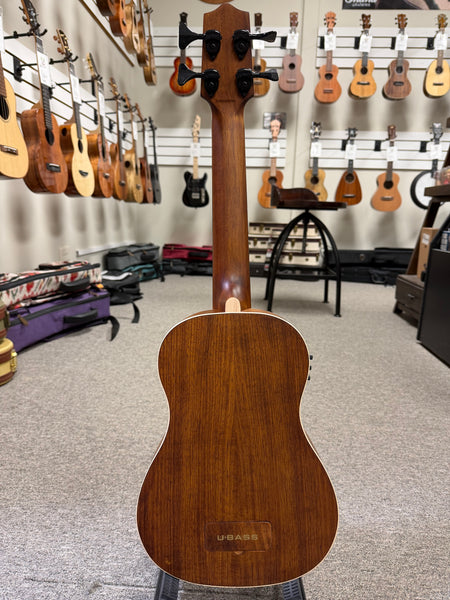KALA Koa Acoustic/Electric U-Bass w/Case - Solid Koa Top UBASS