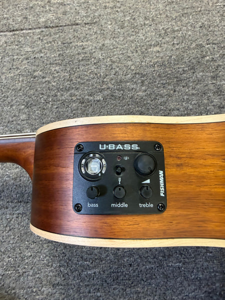 KALA Koa Acoustic/Electric U-Bass w/Case - Solid Koa Top UBASS