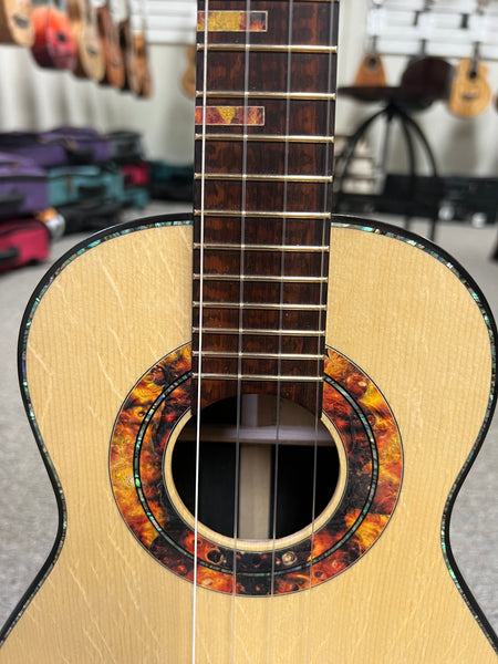 Joji Yoshida Solid Spruce/Brazillian Rosewood Custom Tenor Ukulele w/Case