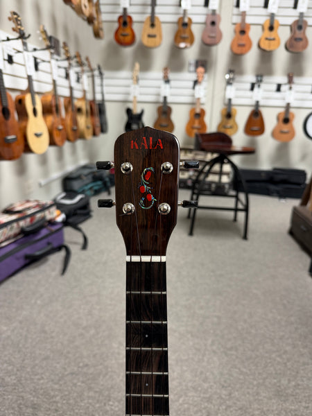 KALA KA-METD-BMR-B Solid Mango Black Night Baritone Ukulele w/Case - Pre Loved