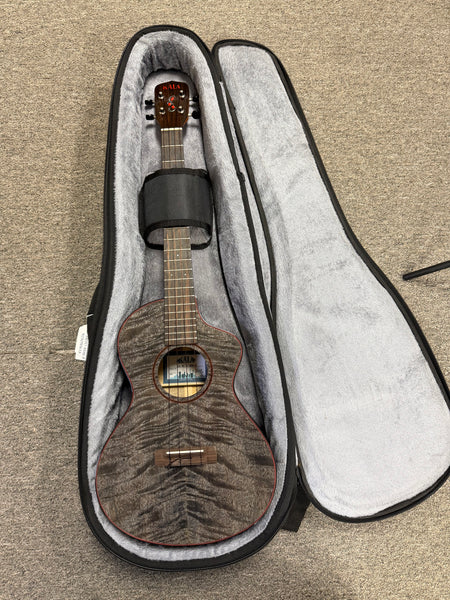 KALA KA-METD-BMR-B Solid Mango Black Night Baritone Ukulele w/Case - Pre Loved