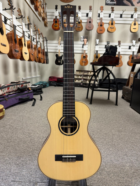 KALA KA-ASZCT-ST Solid Spruce/Ziricote Tenor XL Ukulele - Super Tenor