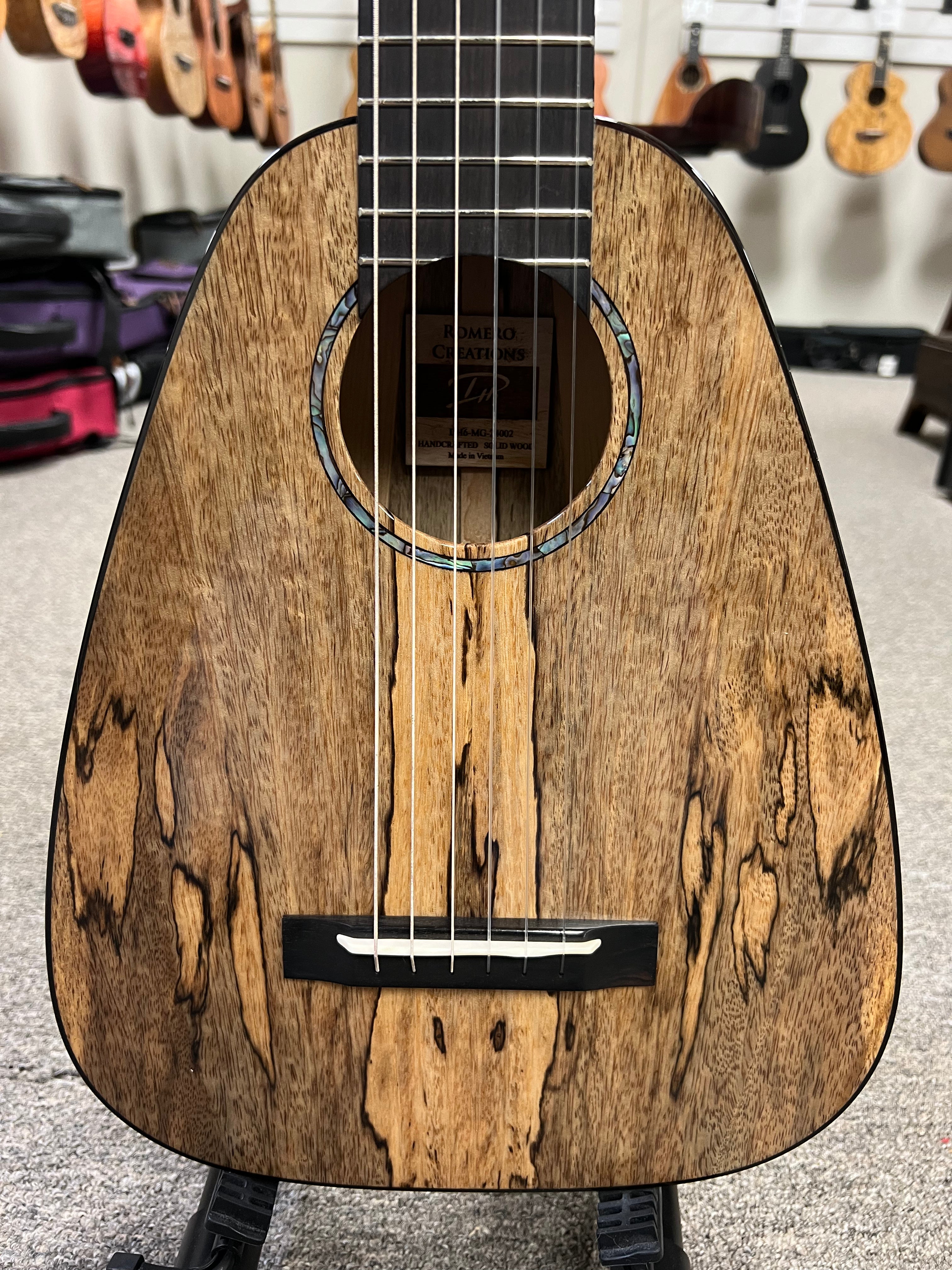 Romero Creations Daniel Ho 6 String Spalted Mango Nylon Guitar w