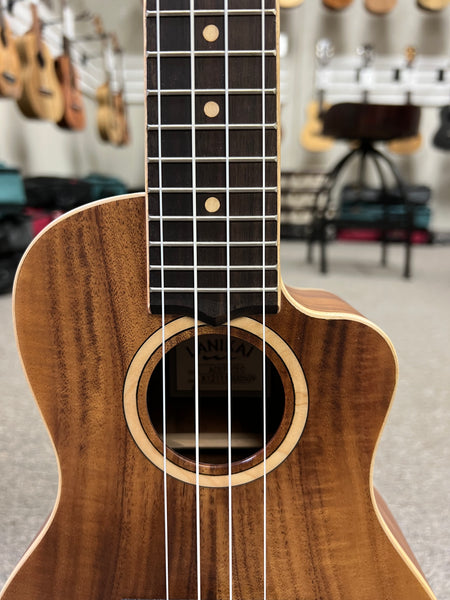 LANIKAI ACST-CEC Acacia Electric Concert Ukulele w/Case - Solid Top - Fishman Pickup - Aloha City Ukes