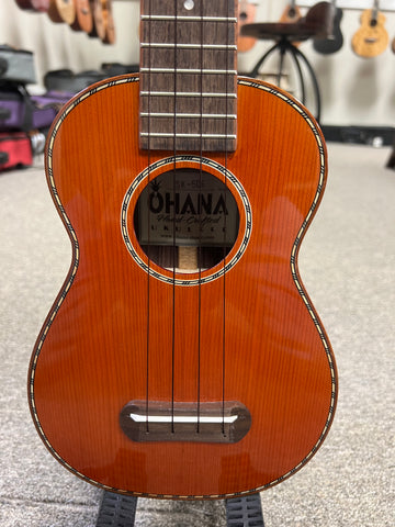 OHANA SK-50G Soprano Ukulele - Solid Cedar/Solid Rosewood - Pre Loved
