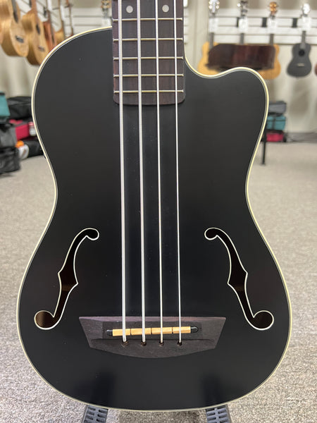 KALA Black Journeyman Acoustic-Electric U-Bass w/Case - UBASS