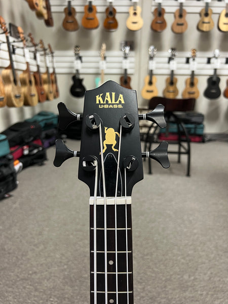 KALA Black Journeyman Acoustic-Electric U-Bass w/Case - UBASS - Aloha City Ukes