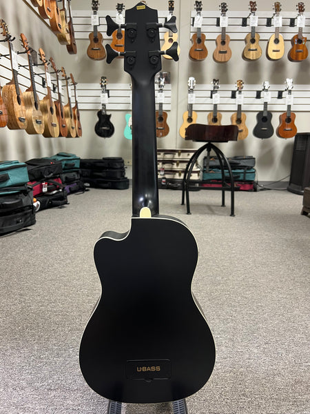 KALA Black Journeyman Acoustic-Electric U-Bass w/Case - UBASS