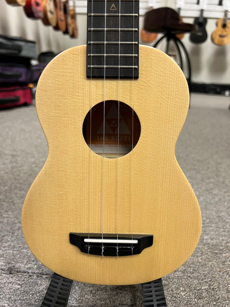 Rebel Double Cheese Soprano Ukulele w/Case - Matte Finish- Solid Spruce/Solid Mahogany