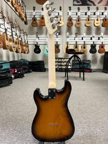 Risa Tenor ST Strat Style Sunburst Steel String Electric Ukulele w Risa Tenor ST Strat Style Sunburst Steel String Electric Ukulele w