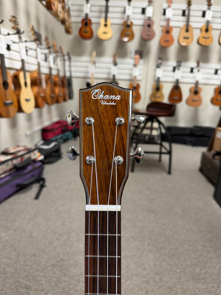 Ohana BK-35GCE-LH Lefty Solid Mahogany Electric Baritone Ukulele -  Left Handed