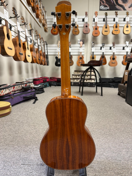 OHANA TK-370G Solid Koa Tenor Ukulele w/Case - Bird Inlays