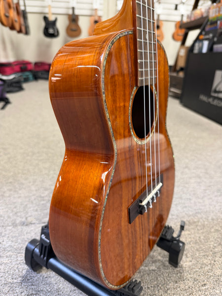 OHANA TK-350G Solid Koa Tenor Ukulele w/Hard Shell Case