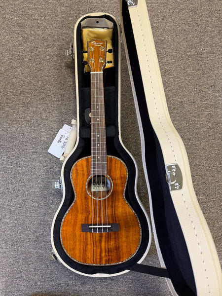 OHANA TK-350G Solid Koa Tenor Ukulele w/Hard Shell Case