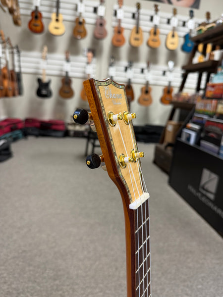 OHANA TK-75CG Tenor Ukulele -Solid Spruce/Solid Flame Maple Cutaway