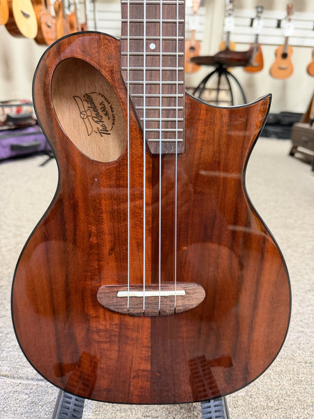 KALA Night Owl Acacia Revelator Electric Tenor Ukulele w/Case - B Stock #1