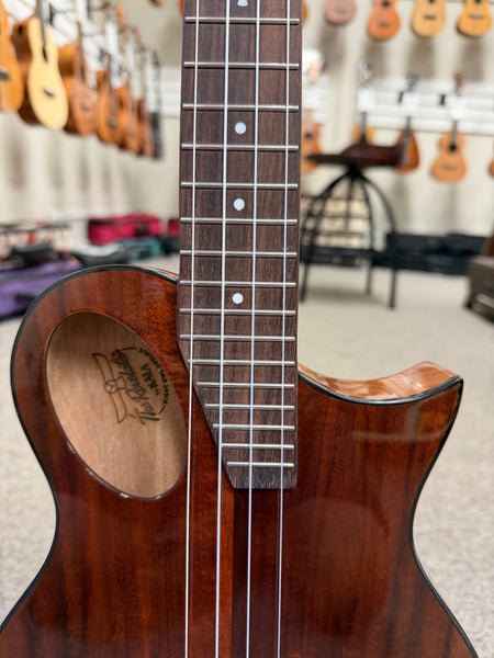 KALA Night Owl Acacia Revelator Electric Tenor Ukulele w/Case - B Stock #1