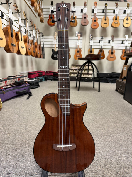 KALA Night Owl Acacia Revelator Electric Tenor Ukulele w/Case - B Stock #2