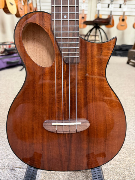 KALA Night Owl Acacia Revelator Electric Tenor Ukulele w/Case - B Stock #2