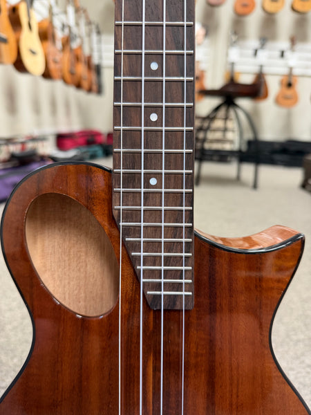 KALA Night Owl Acacia Revelator Electric Tenor Ukulele w/Case - B Stock #2