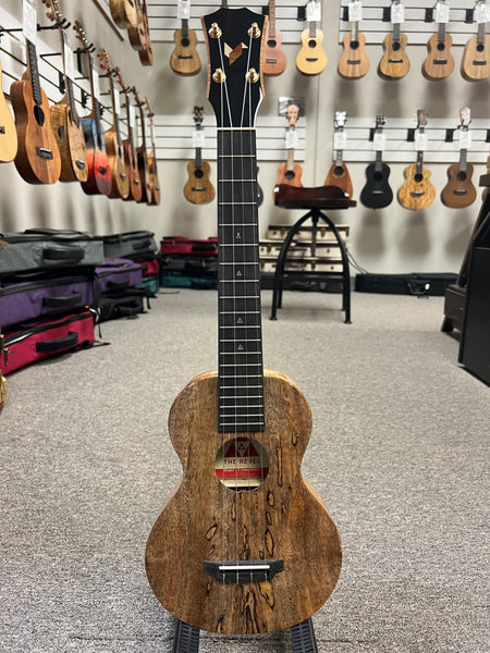 Rebel Creme Brulee Concert Longneck Ukulele w/Case- Solid Mango - Rebel Mango Slim Super Concert