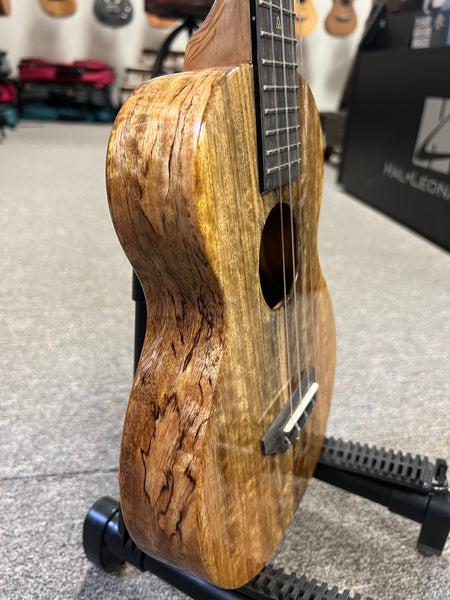 Rebel Creme Brulee Solid Mango Concert Ukulele w/Case - Rebel Mango Slim Concert