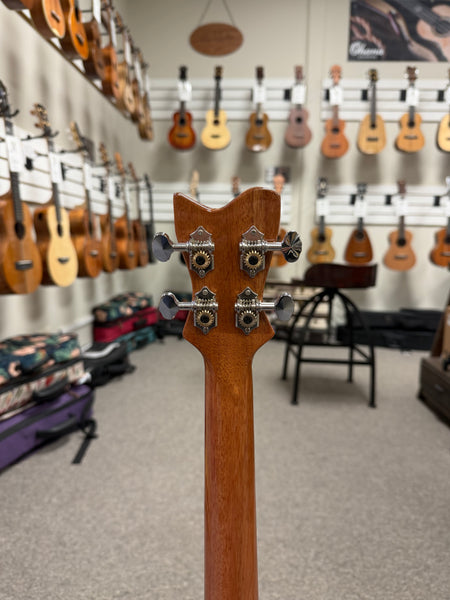Makaio MKB-20E Solid Koa Electric Baritone Ukulele w/Case - Comfort Contour Armrest