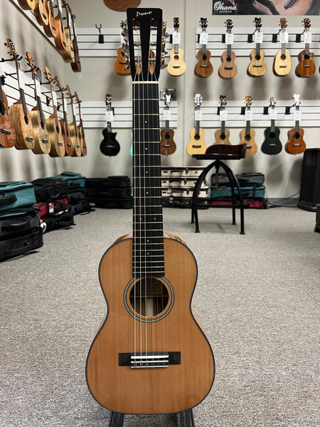 PONO ABD-6C Solid Acacia/Cedar Deluxe 6-String Guitalele w/Case - Guitarlele - Ukulele