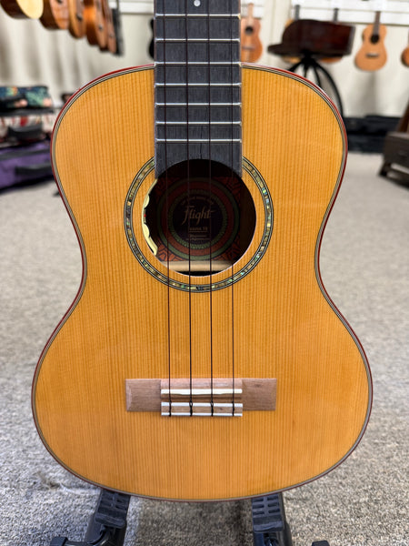 Flight Diana TE Electric Tenor Ukulele w/Case - Solid Cedar/Walnut