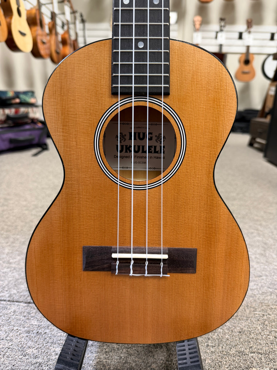 HUG SCSM-T Solid Cedar/Spalted Maple Tenor Ukulele - Aloha City Ukes