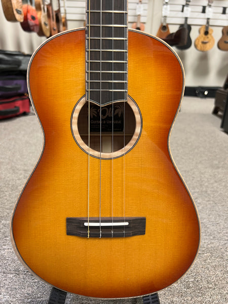 Oli L2-BSFM-SB Solid Spruce/Flame Maple Sunburst Baritone Ukulele w/Case