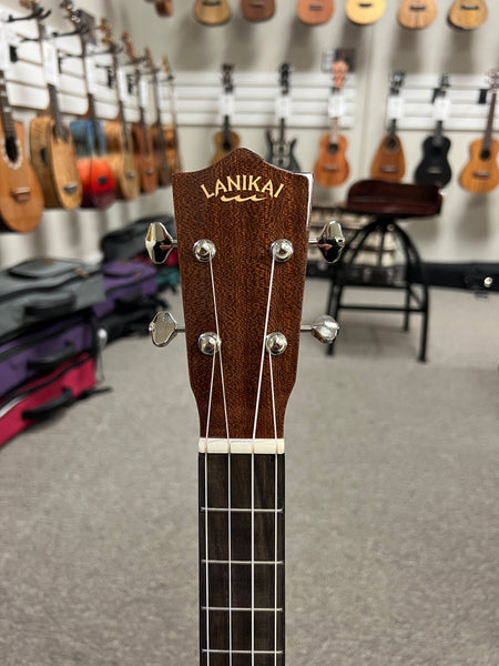 Lanikai MAS-CEB Solid Mahogany Electric Baritone Ukulele w/Case - Cutaway/Fishman Pickup