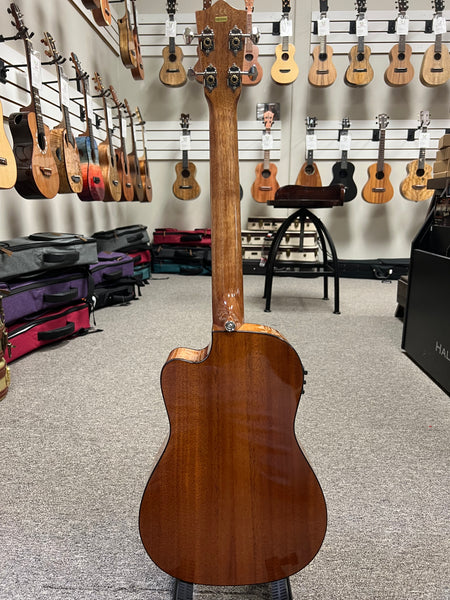 Lanikai MAS-CEB Solid Mahogany Electric Baritone Ukulele w/Case - Cutaway/Fishman Pickup