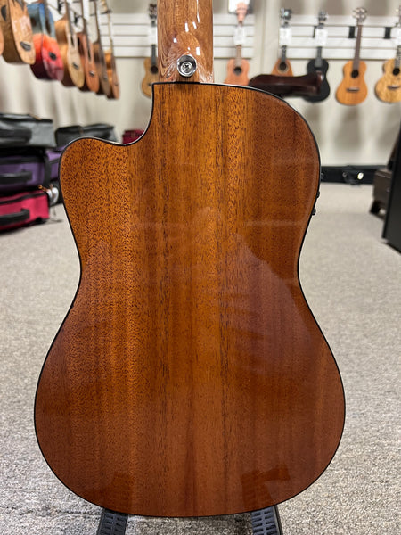 Lanikai MAS-CEB Solid Mahogany Electric Baritone Ukulele w/Case - Cutaway/Fishman Pickup