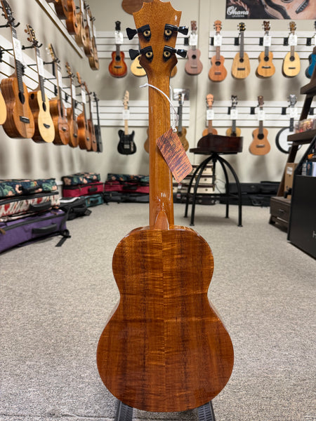 KoAloha Red Label "Polani" Solid Curly Koa Tenor Ukulele w/Case #1