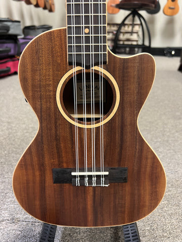 Lanikai ACST-8CET Acacia 8 String Tenor Ukulele w/Case - Solid Top - Cutaway/Fishman Pickup