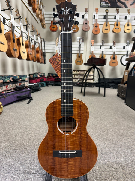 KoAloha Red Label "Polani" Solid Curly Koa Tenor Ukulele w/Case #2
