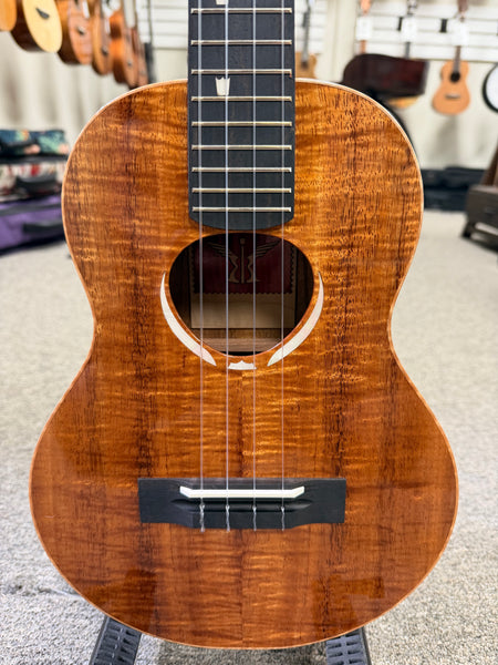 KoAloha Red Label "Polani" Solid Curly Koa Tenor Ukulele w/Case #2