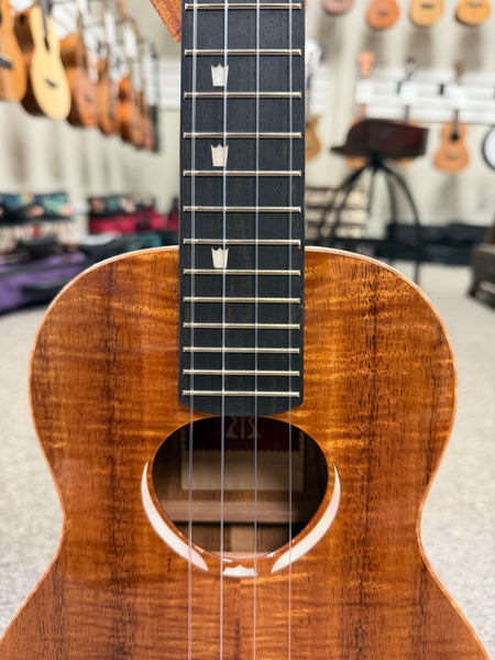 KoAloha Red Label "Polani" Solid Curly Koa Tenor Ukulele w/Case #2