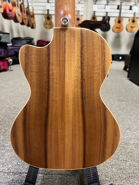 Lanikai ACST-8CET Acacia 8 String Tenor Ukulele w/Case - Solid Top - Cutaway/Fishman Pickup