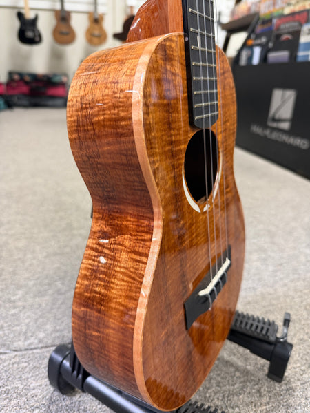 KoAloha Red Label "Polani" Solid Curly Koa Tenor Ukulele w/Case #2