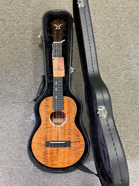 KoAloha Red Label "Polani" Solid Curly Koa Tenor Ukulele w/Case #2