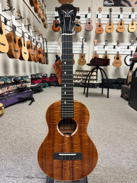 KoAloha Red Label "Polani" Solid Curly Koa Tenor Ukulele w/Case #3